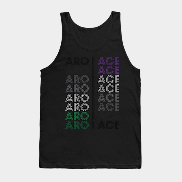 Retro AroAce Pride Tank Top by AceOfTrades